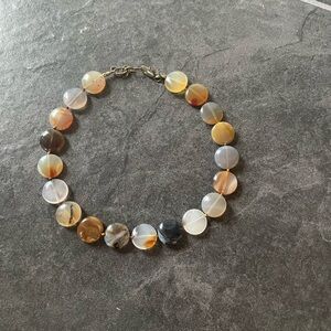 Handmade Beaded Necklace choker 14”